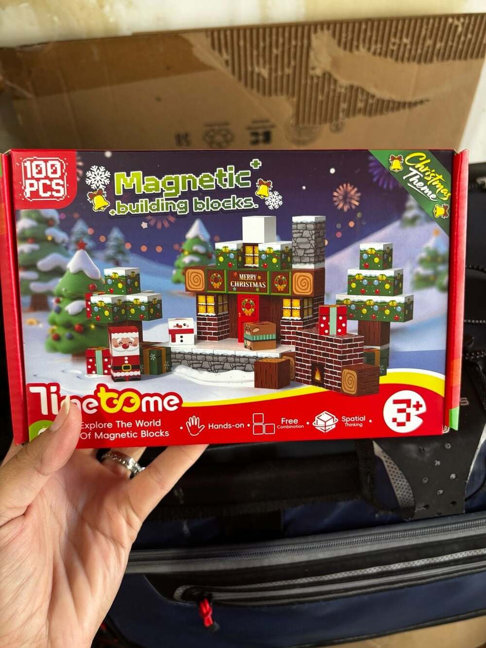 Timetome Christmas Theme Magnetic Building Blocks Set 100 Pcs